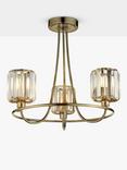 Bay Lighting Lyon 3 Arm Semi Flush Ceiling Light, Brass