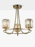 Bay Lighting Lyon 3 Arm Semi Flush Ceiling Light, Brass