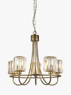 Bay Lighting Lyon 5 Arm Ceiling Light, Brass, Brass