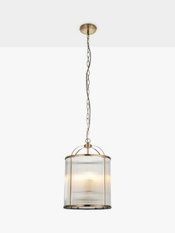 Bay Lighting Stockwell Ribbed 4 Arm Pendant Ceiling Light, Brass - view 2, Brass