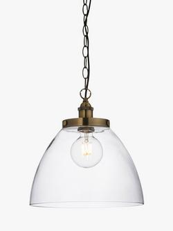 Bay Lighting Carter Grand Single Pendant Ceiling Light, Brass, Brass