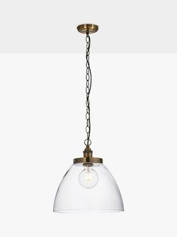 Bay Lighting Carter Grand Single Pendant Ceiling Light, Brass - view 2, Brass
