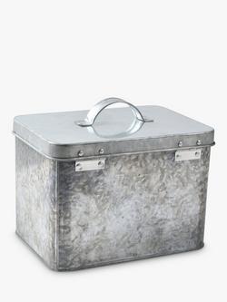 Sophie Conran for Burgon & Ball Galvanised Steel Seed Tin - view 2, Silver