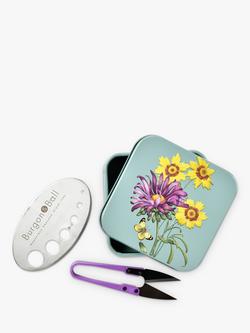 Burgon & Ball RHS Gifts for Gardeners Asteraceae Snip & Herb Stripper Set, Sage, Sage