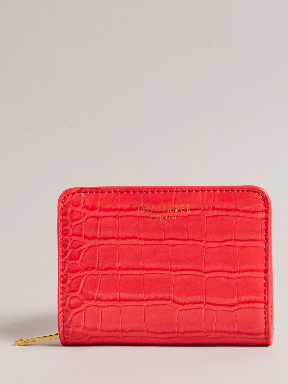 Ted Baker Valense Croc Effect Small Purse Orange Coral