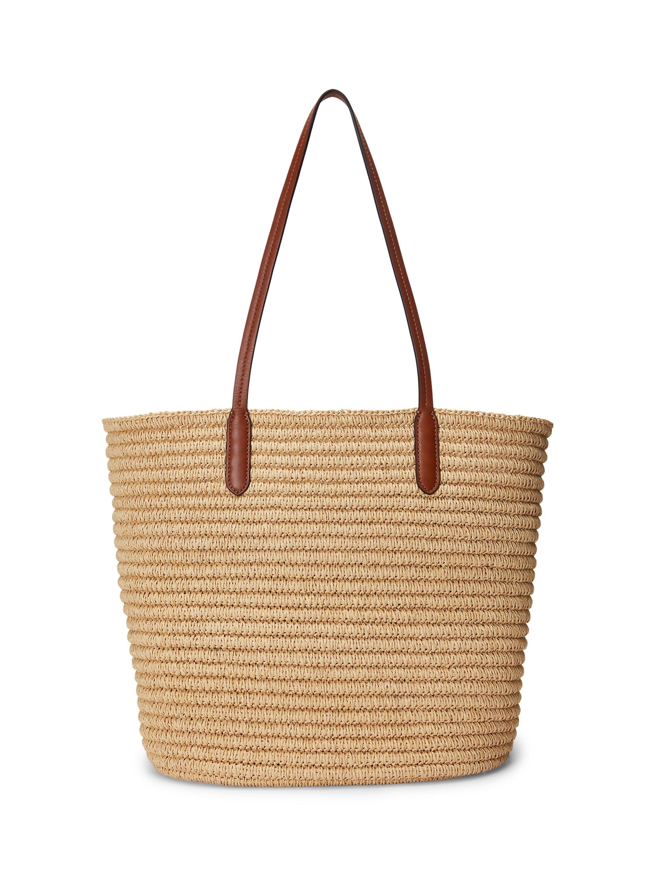 Product image 5 of 7, which shows Ralph Lauren Lauren Ralph Lauren Brie Large Tote Bag, Natural/Lauren Tan