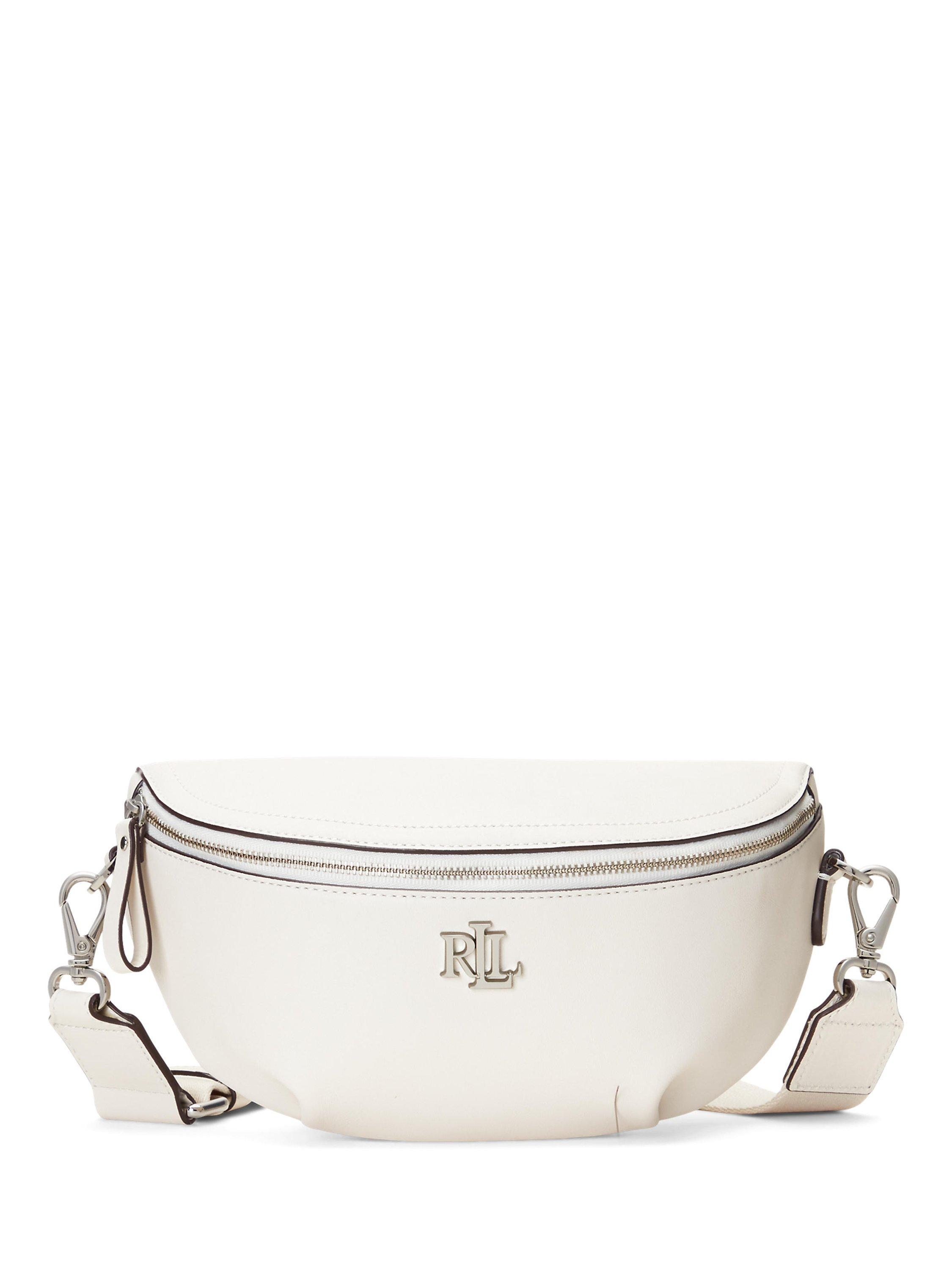 Lauren Ralph Lauren Marcy Leather Belt Bag, Soft White