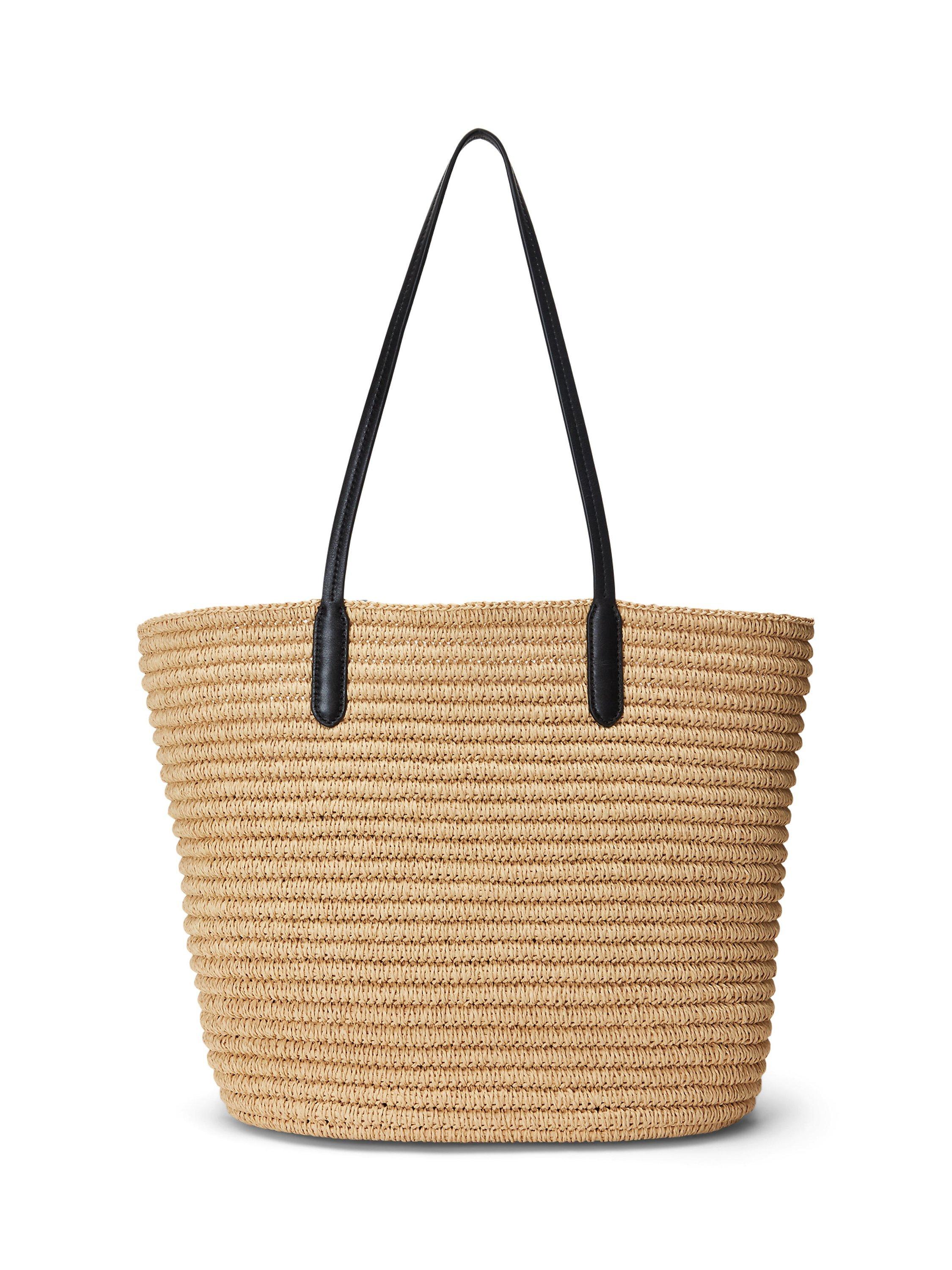 Product image 6 of 9, which shows Ralph Lauren Lauren Ralph Lauren Brie Large Tote Bag, Natural/Black