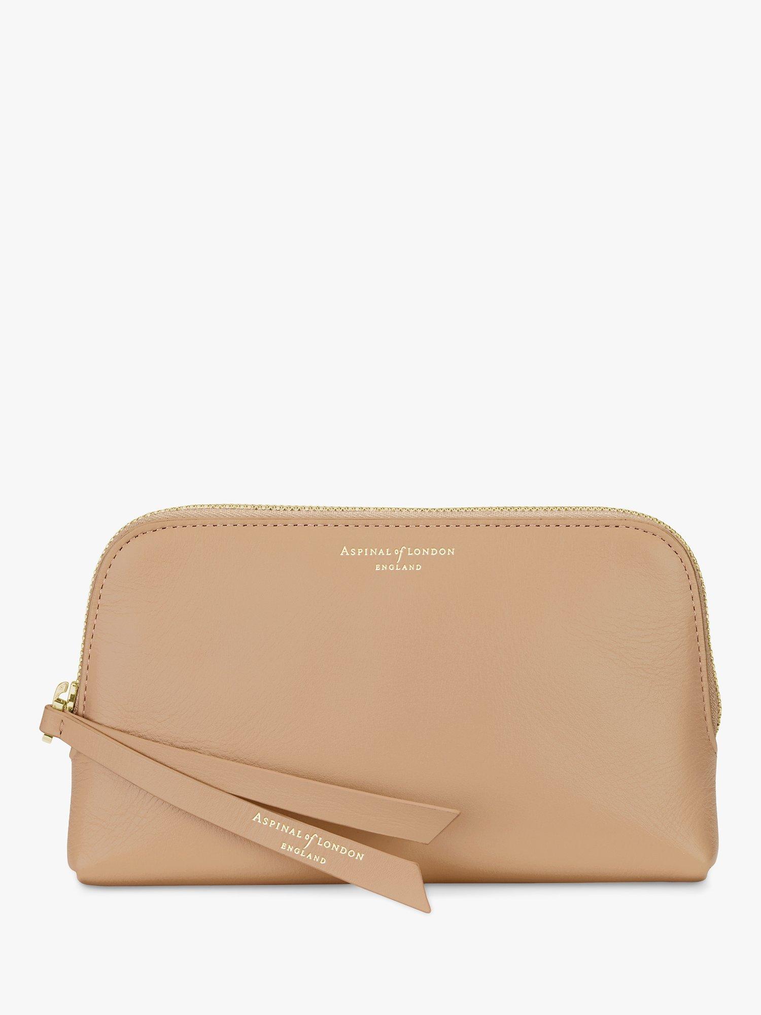 Aspinal of London Small Essential Leather Cosmetic Case, Deer