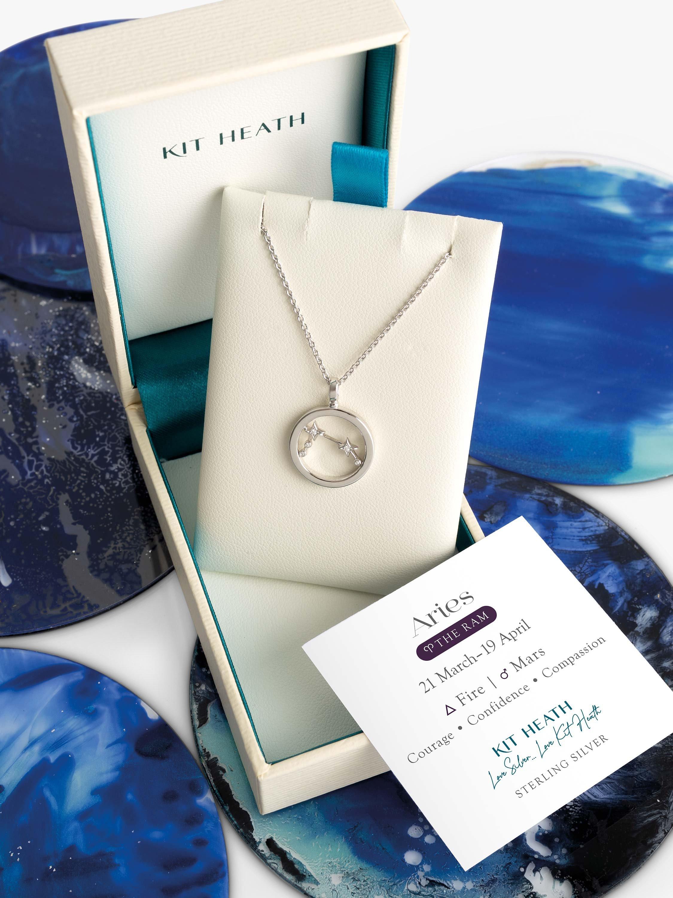 Product image 5 of 5, which shows Kit Heath Aries Constellation Pendant Necklace, Silver