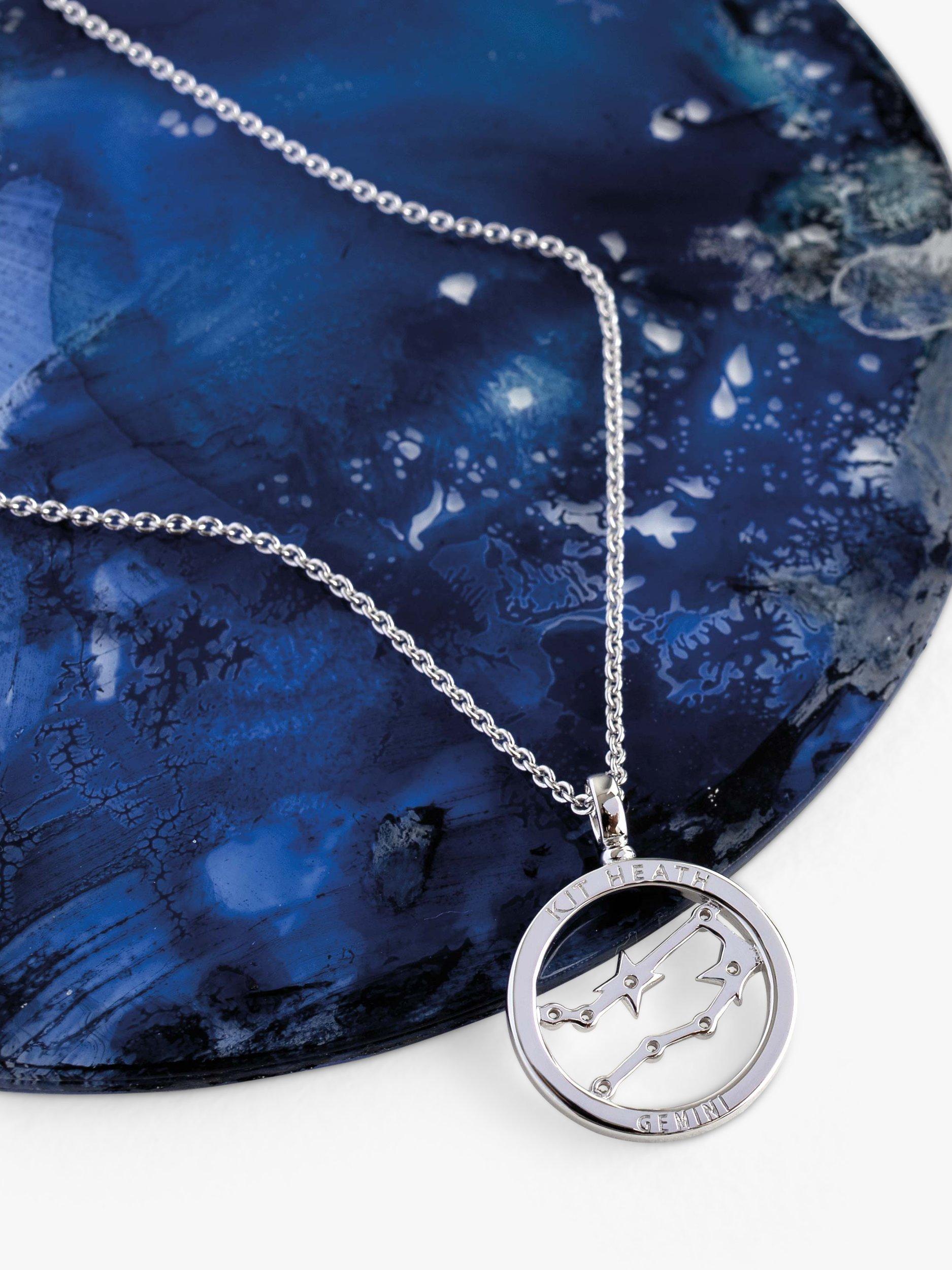 Product image 4 of 5, which shows Kit Heath Gemini Constellation Pendant Necklace, Silver