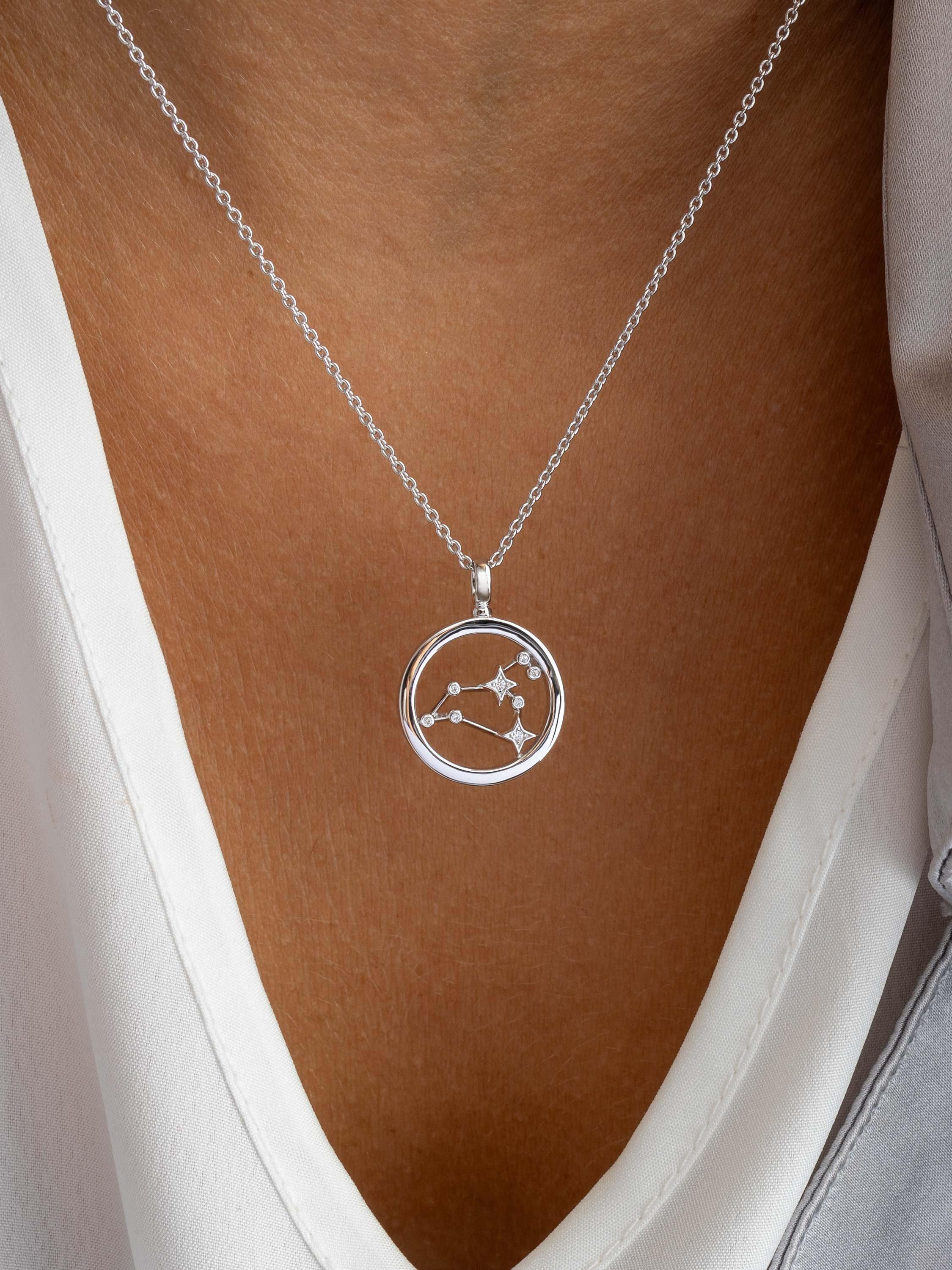 Product image 2 of 5, which shows Kit Heath Leo Constellation Pendant Necklace, Silver