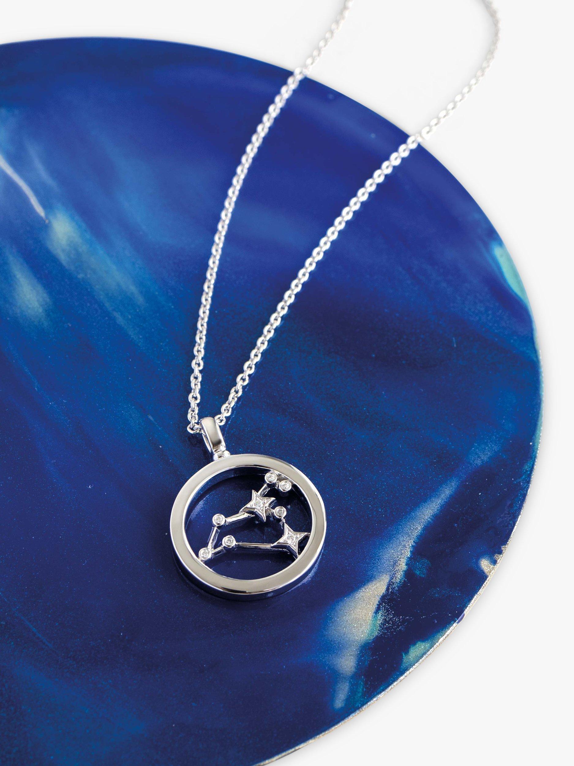 Product image 3 of 5, which shows Kit Heath Leo Constellation Pendant Necklace, Silver