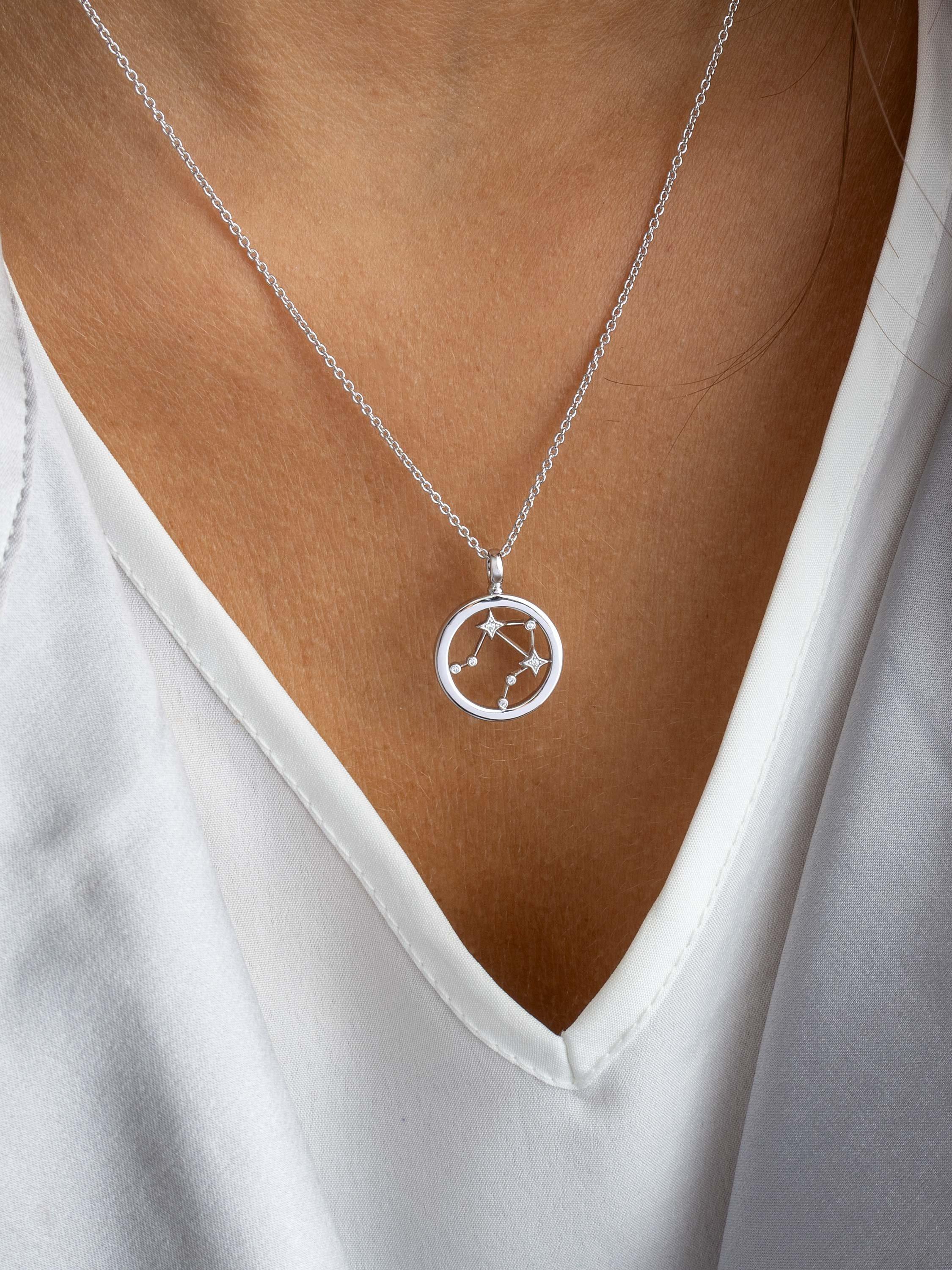 Product image 2 of 4, which shows Kit Heath Libra Constellation Pendant Necklace, Silver