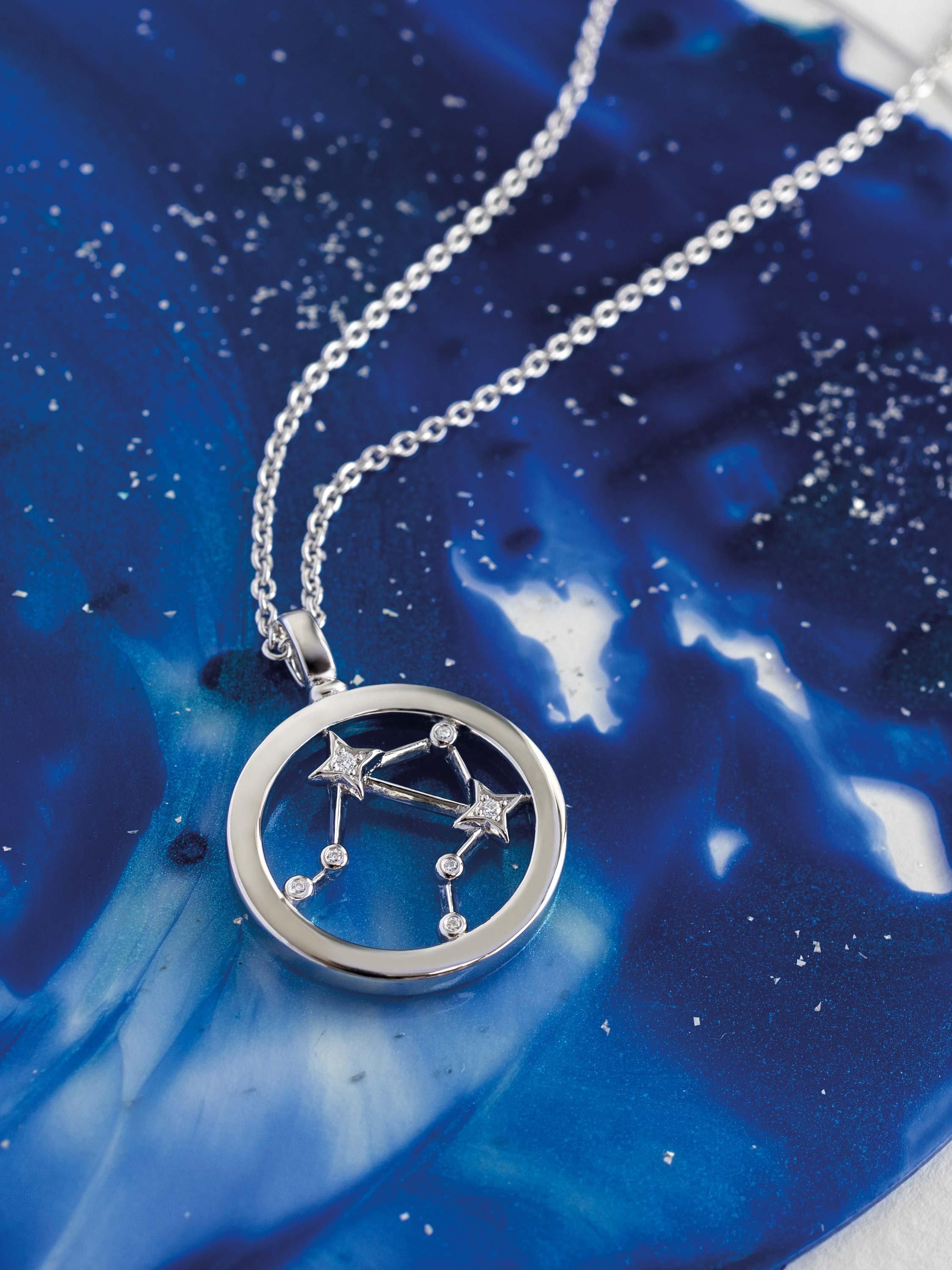 Product image 3 of 4, which shows Kit Heath Libra Constellation Pendant Necklace, Silver