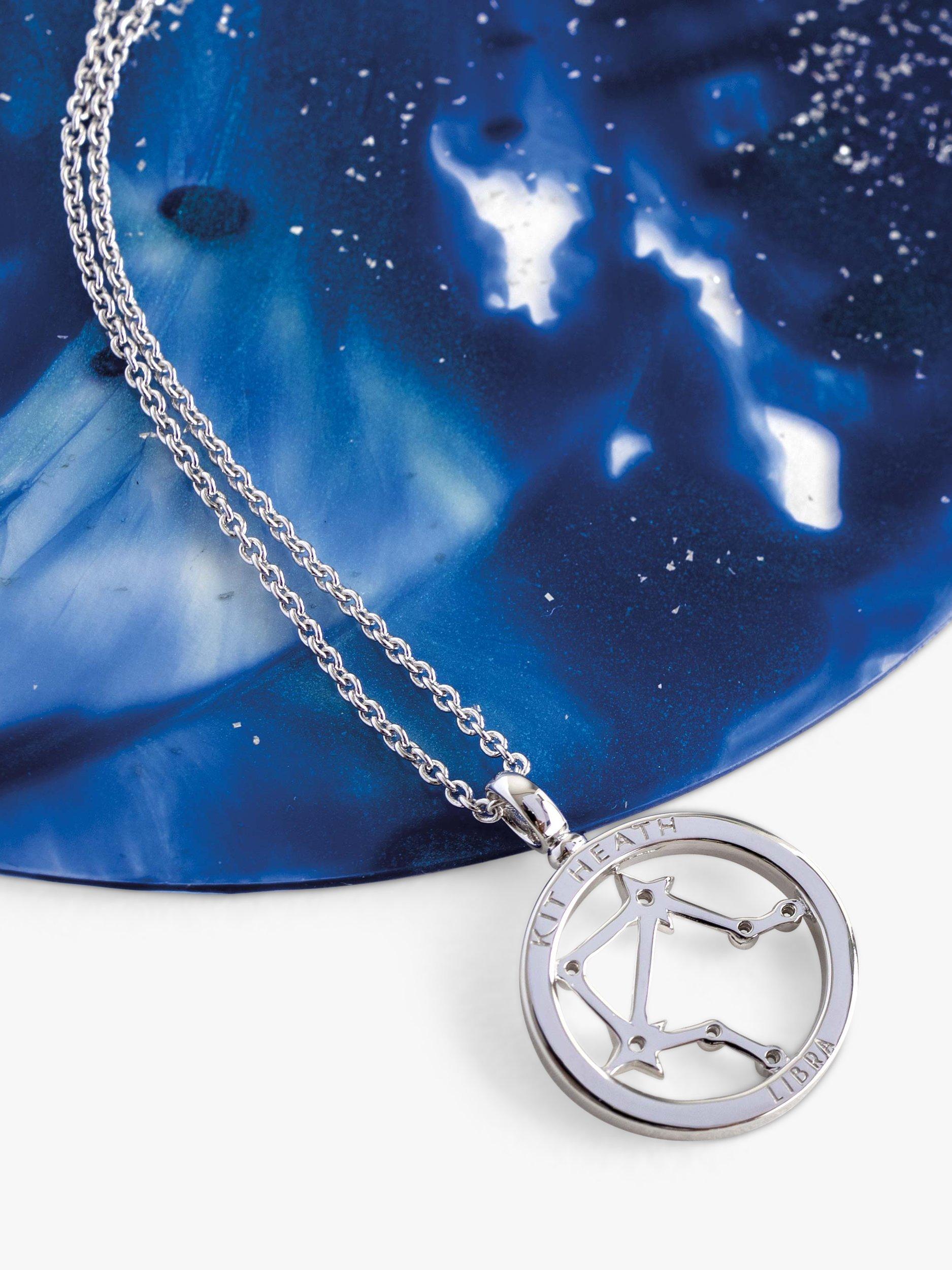 Product image 4 of 4, which shows Kit Heath Libra Constellation Pendant Necklace, Silver