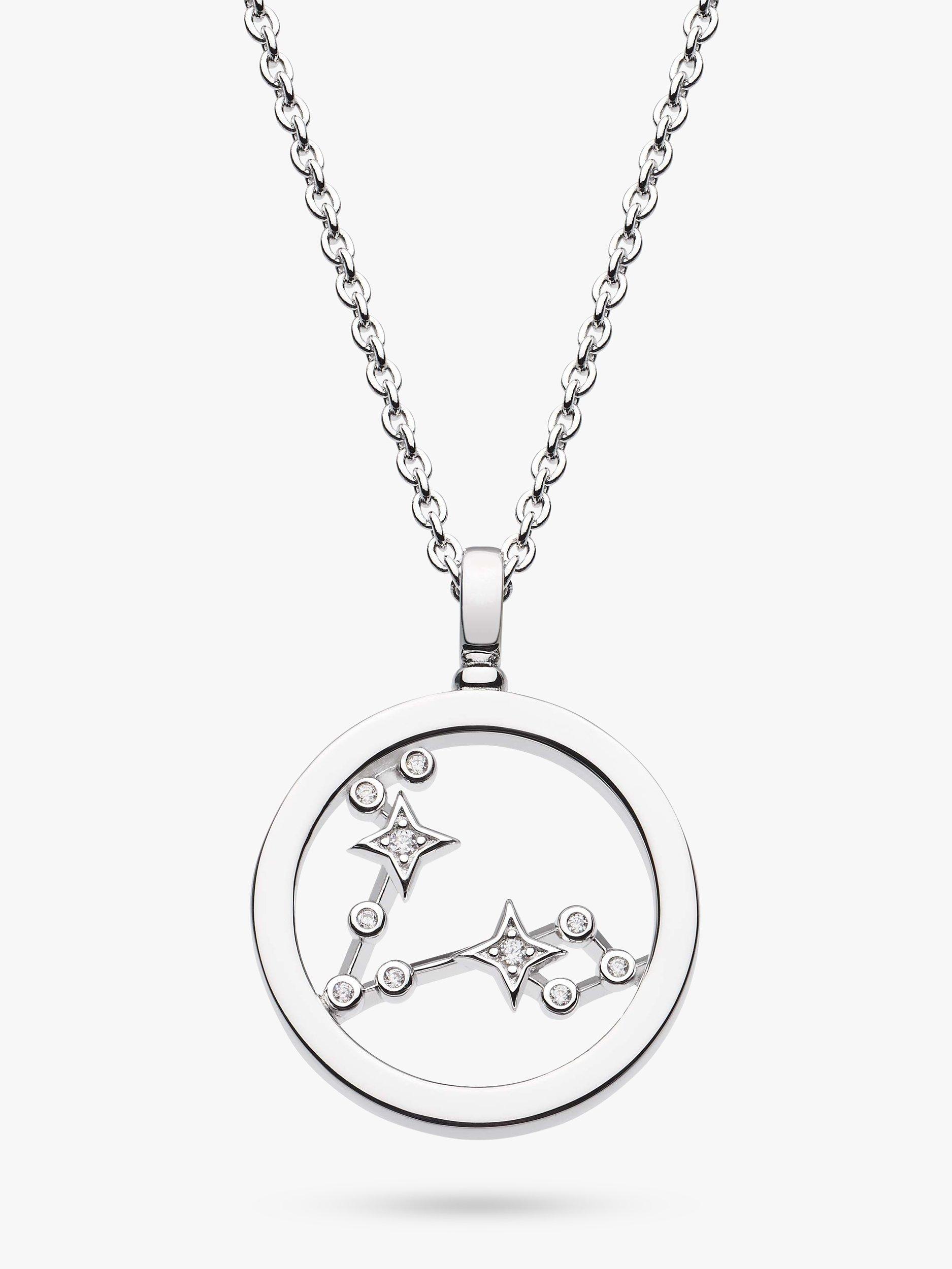 Product image 1 of 5, which shows Kit Heath Pisces Constellation Pendant Necklace, Silver