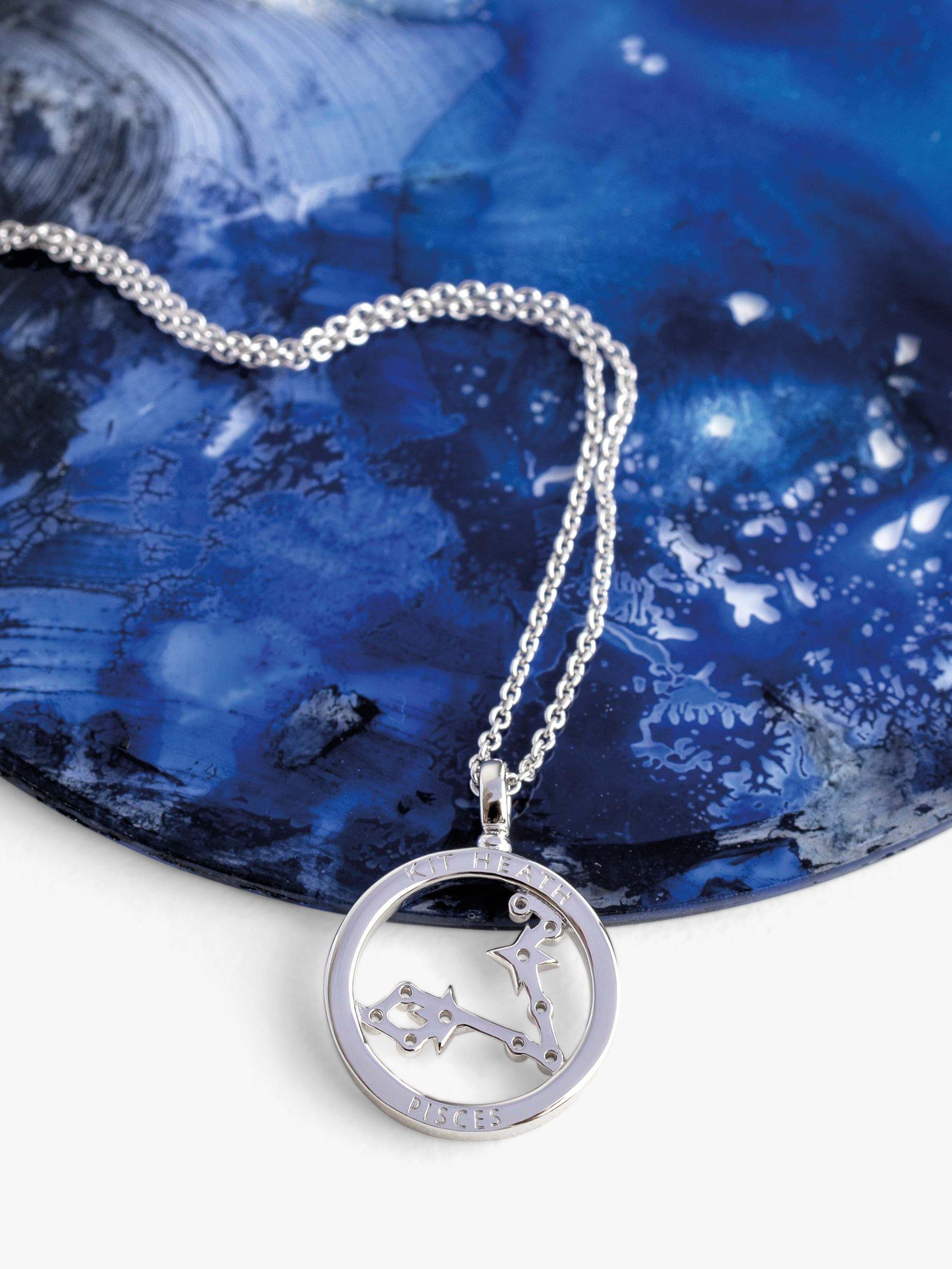 Product image 4 of 5, which shows Kit Heath Pisces Constellation Pendant Necklace, Silver