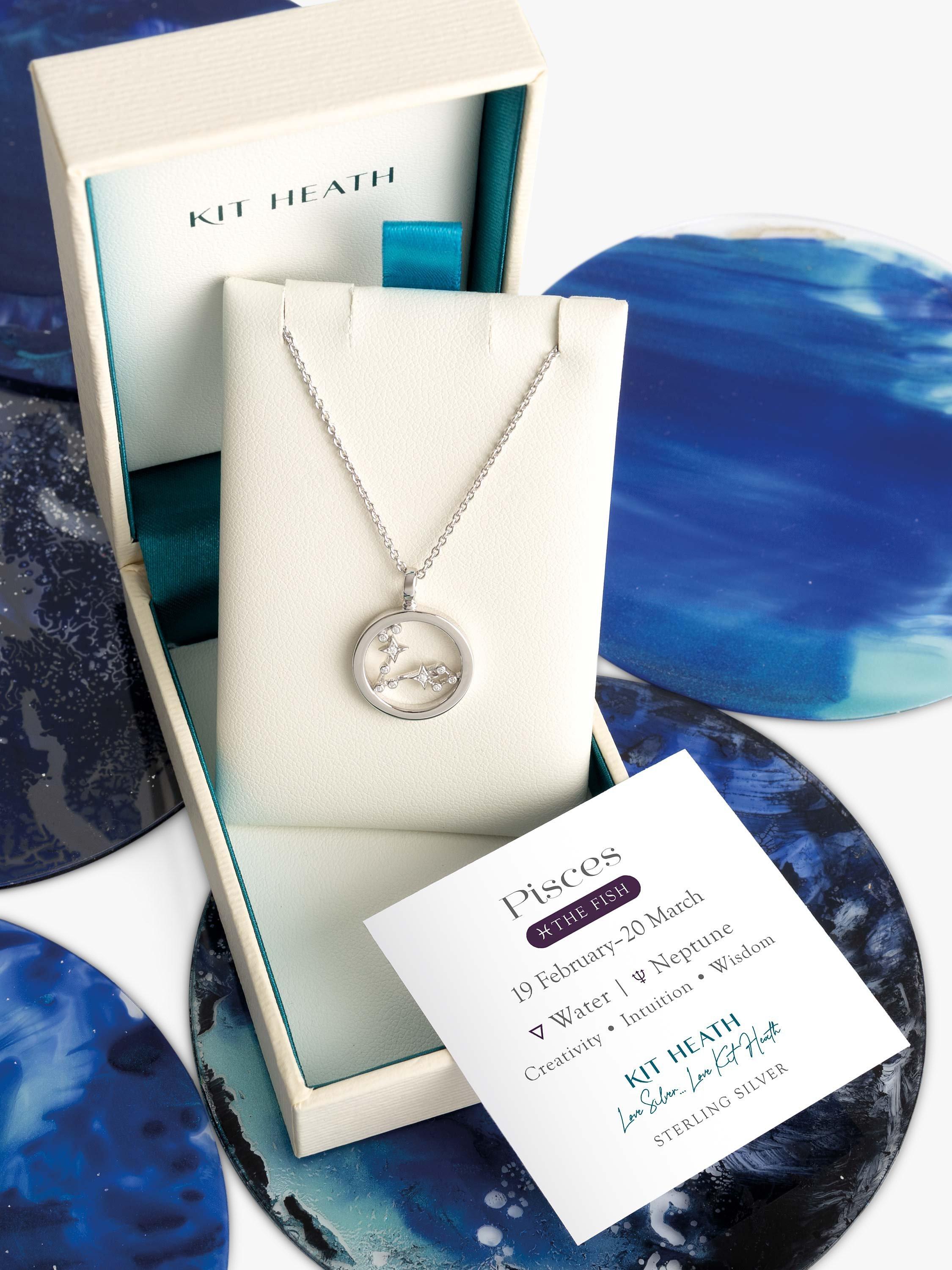 Product image 5 of 5, which shows Kit Heath Pisces Constellation Pendant Necklace, Silver