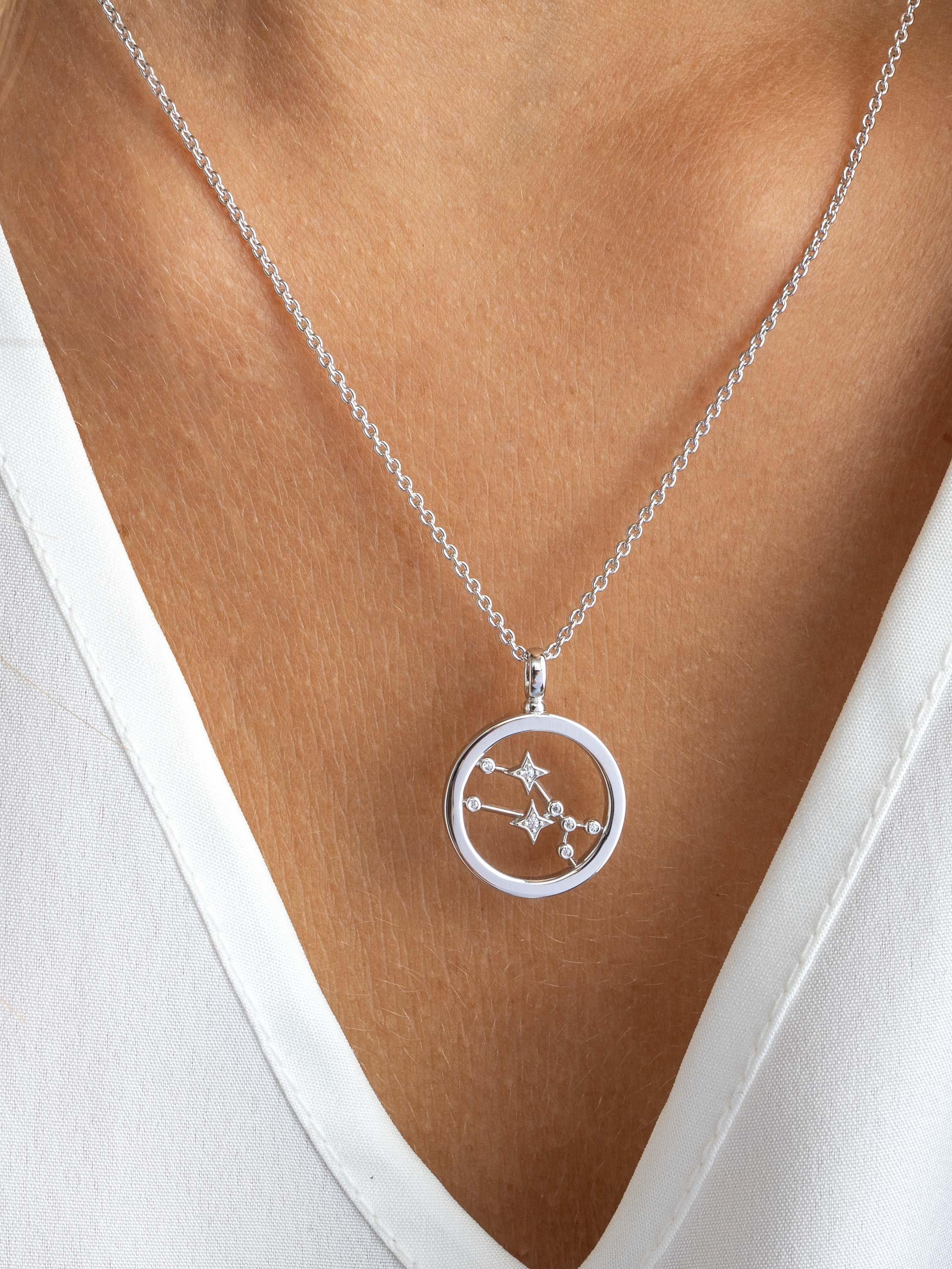 Product image 2 of 5, which shows Kit Heath Taurus Constellation Pendant Necklace, Silver