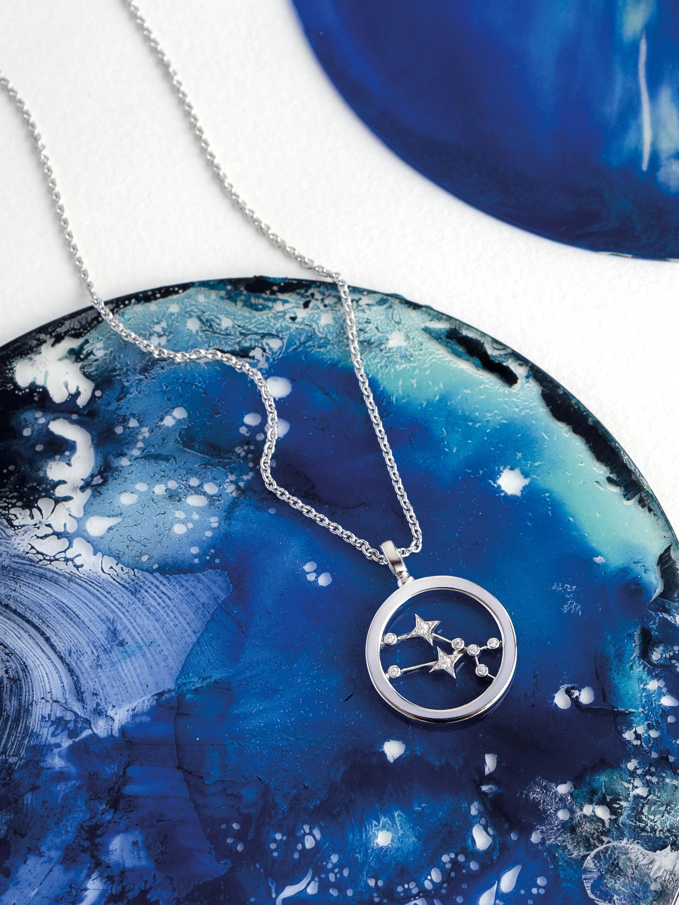 Product image 3 of 5, which shows Kit Heath Taurus Constellation Pendant Necklace, Silver