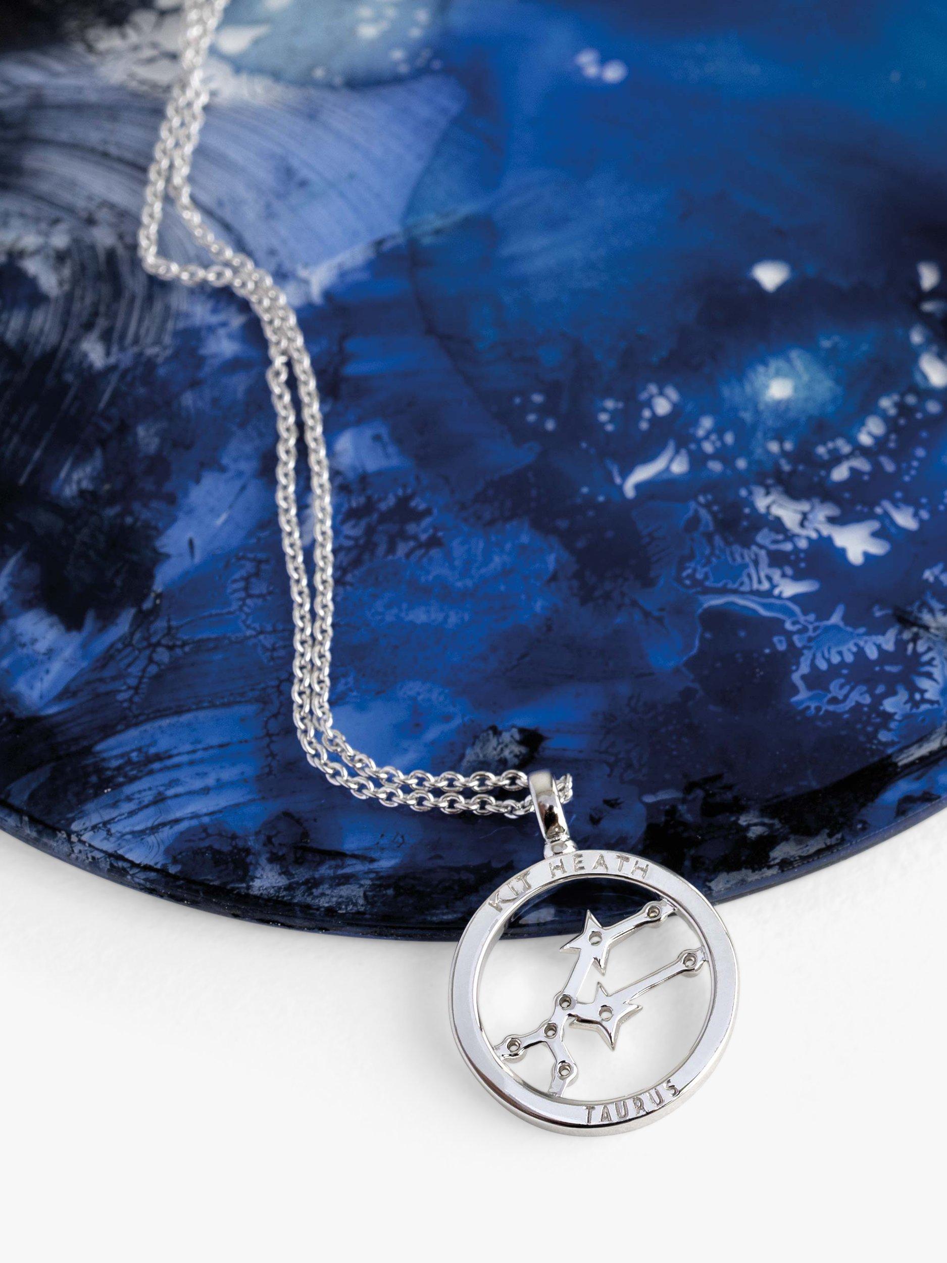 Product image 4 of 5, which shows Kit Heath Taurus Constellation Pendant Necklace, Silver