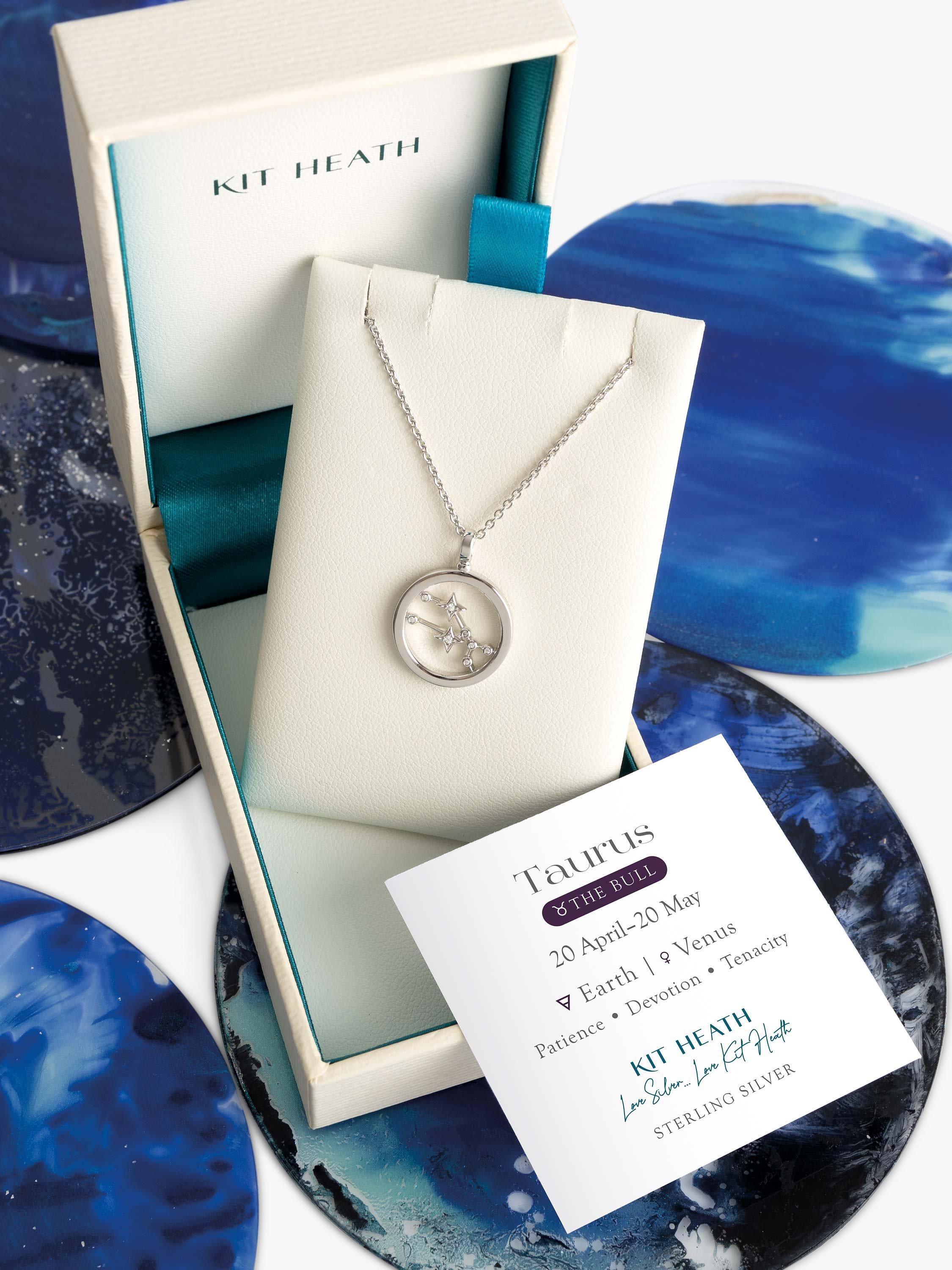 Product image 5 of 5, which shows Kit Heath Taurus Constellation Pendant Necklace, Silver