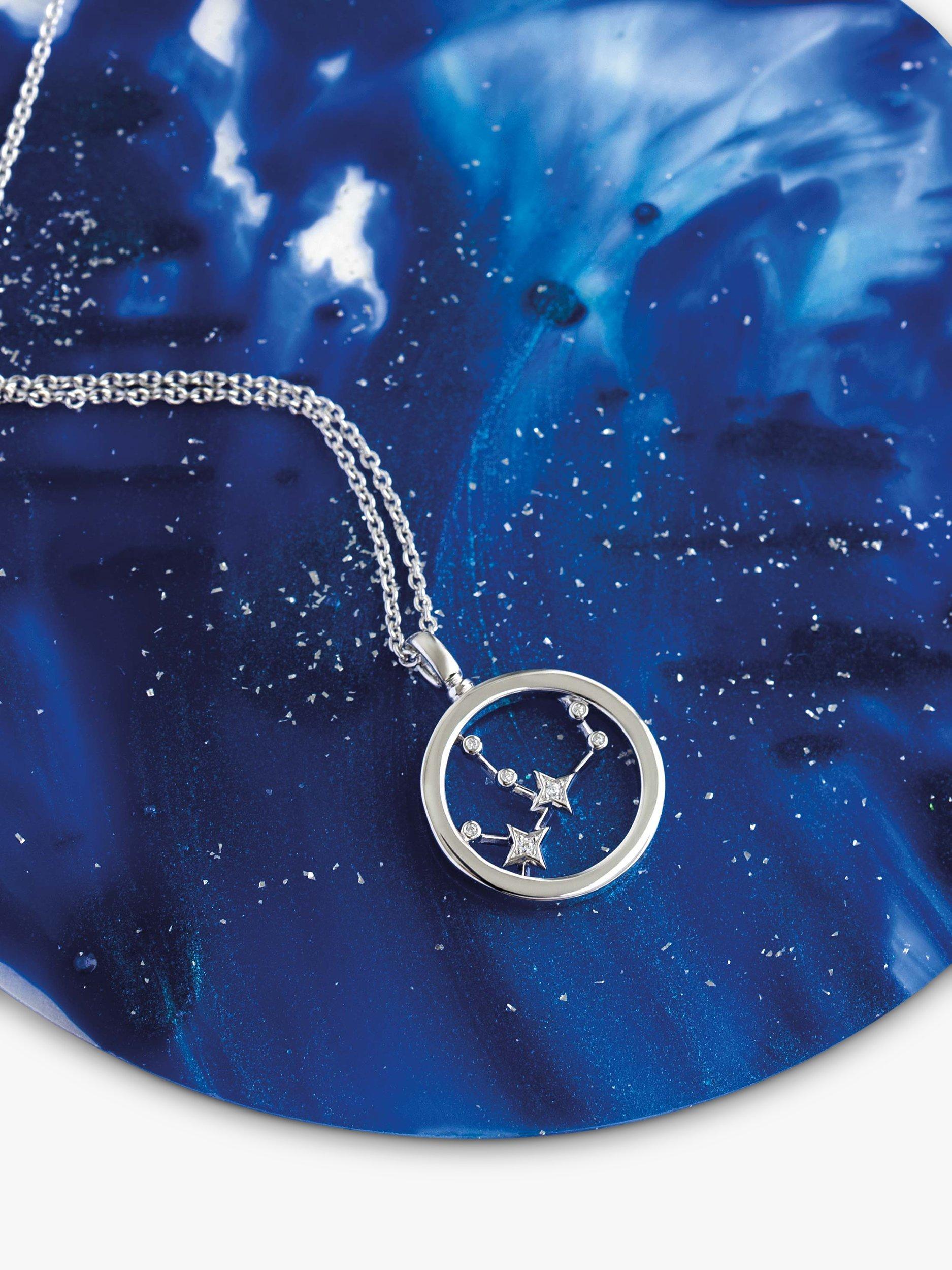 Product image 3 of 5, which shows Kit Heath Virgo Constellation Pendant Necklace, Silver