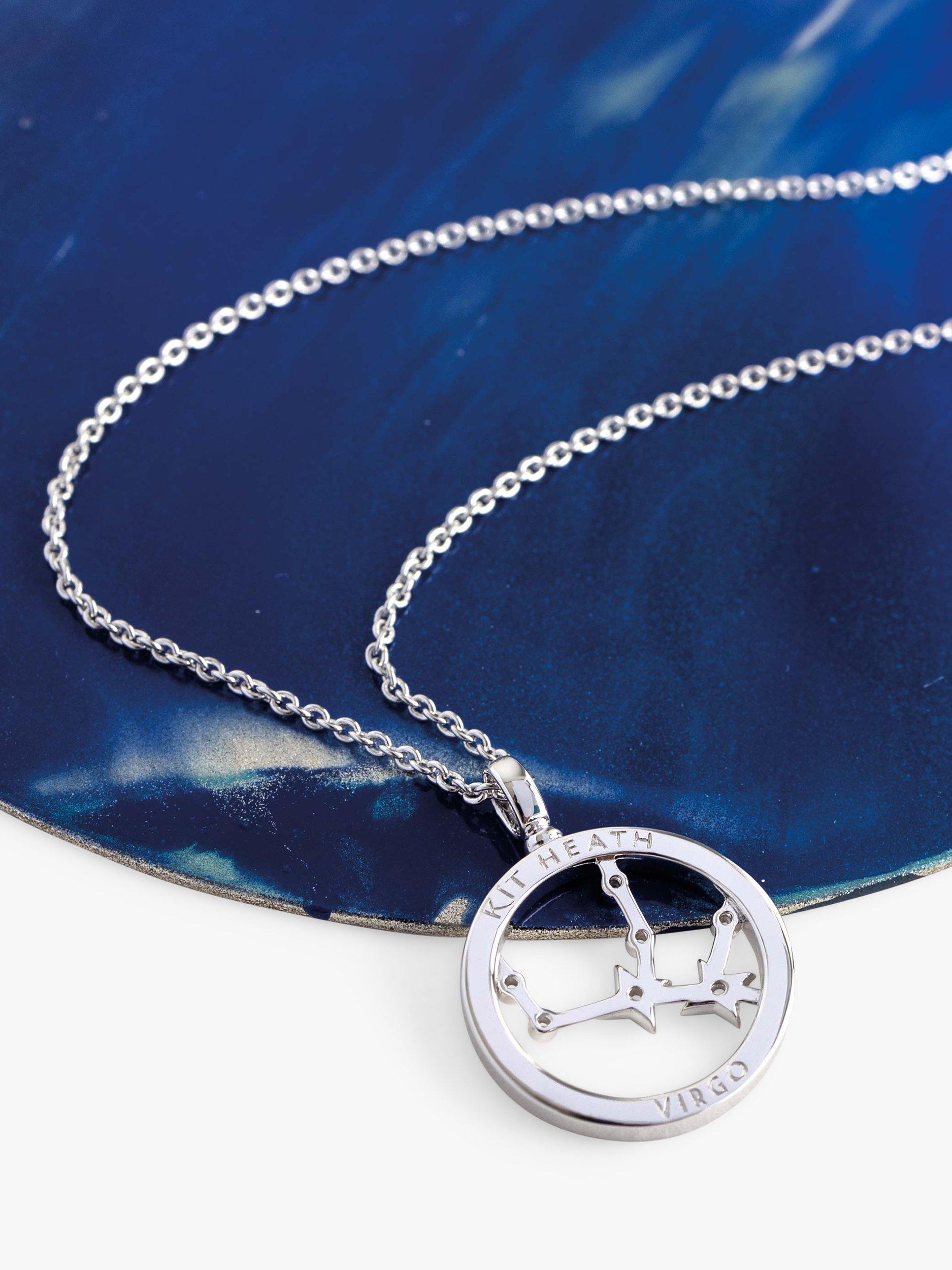 Product image 4 of 5, which shows Kit Heath Virgo Constellation Pendant Necklace, Silver