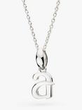 Kit Heath Signature Skript Lowercase Initial Pendant Necklace, Silver