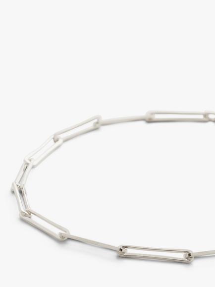 Monica Vinader Alta Link Necklace, Silver - view 2, Silver