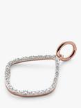 Monica Vinader Riva Hoop Diamond Charm, Rose Gold