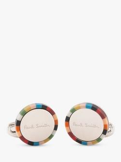 Paul Smith Medgel Stripe Cufflinks, Multi, Multi