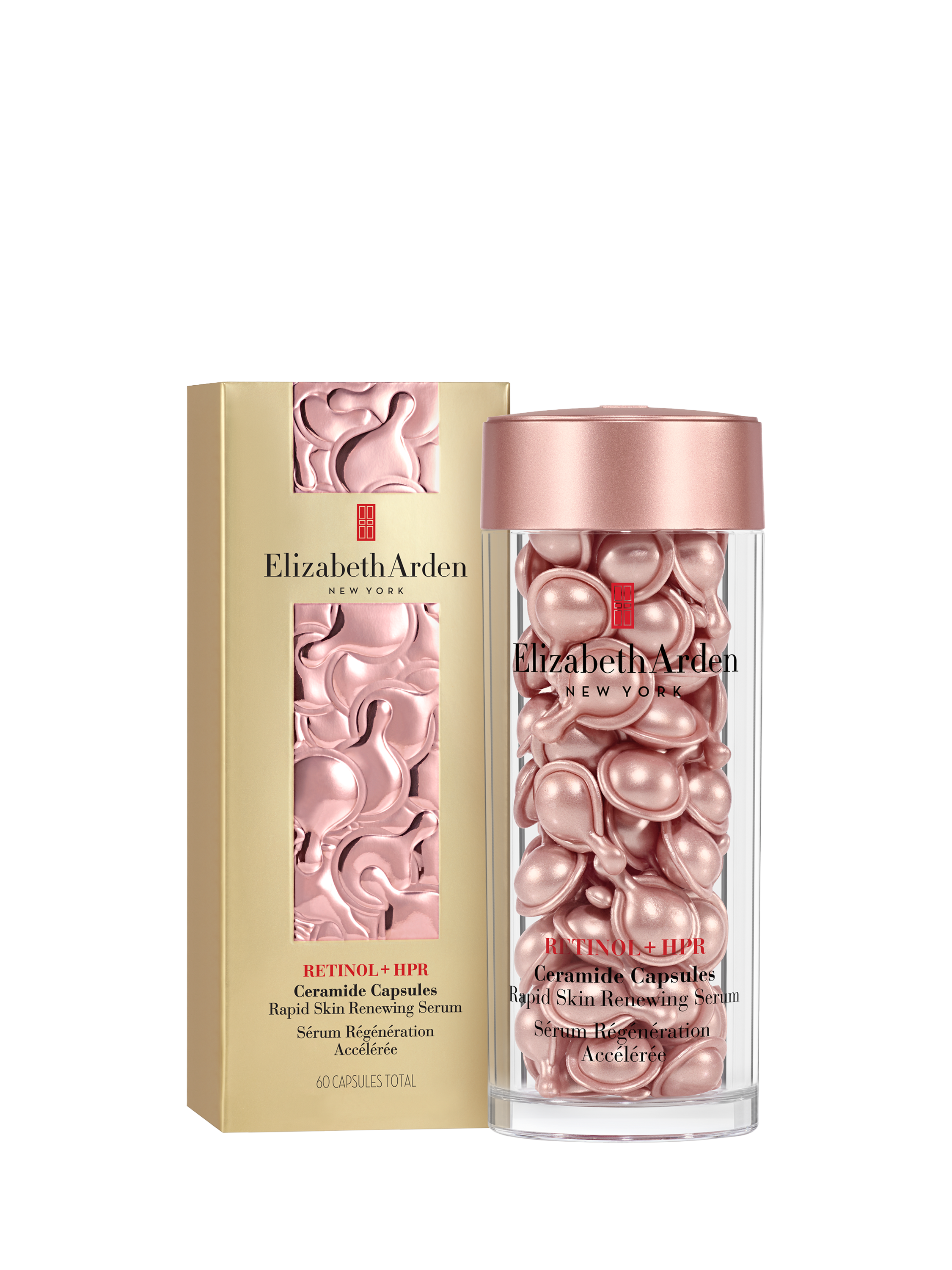 Product image 1 of 8, which shows Elizabeth Arden Retinol + HPR Ceramide Capsules Serum, x 60 Capsules