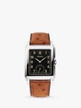 Alpina AL-530BA3C6 Men's Alpiner Carree Automatic 140 Years Leather Strap Watch, Brown/Black