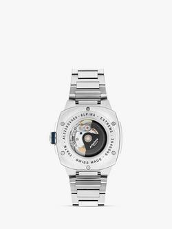 Alpina AL-525 Men's Alpiner Extreme Automatic Bracelet Strap Watch - view 2, Silver/Blue