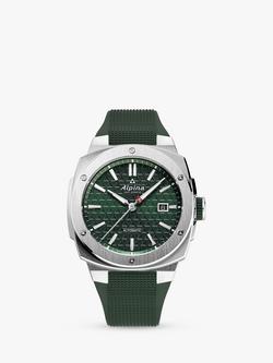 Alpina AL-525GR4AE6 Men's Alpiner Extreme Automatic Silicone Strap Watch, Green, Green