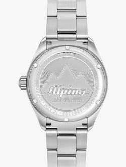 Alpina AL-525NS4AQ6B Men's Alpiner 4 Automatic Bracelet Strap, Silver/Blue - view 2, Silver/Blue