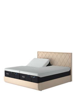 TEMPUR® Arc™ Ergo® Smart Quilted Upholstered Bed Frame, Super King Size, Sand