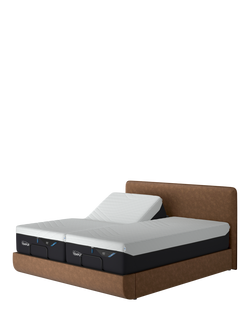 TEMPUR® Arc™ Ergo® Smart Form Upholstered Bed Frame, Super King Size, Brown