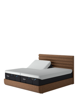 TEMPUR® Arc™ Ergo® Smart Vectra Upholstered Bed Frame, Super King Size, Brown