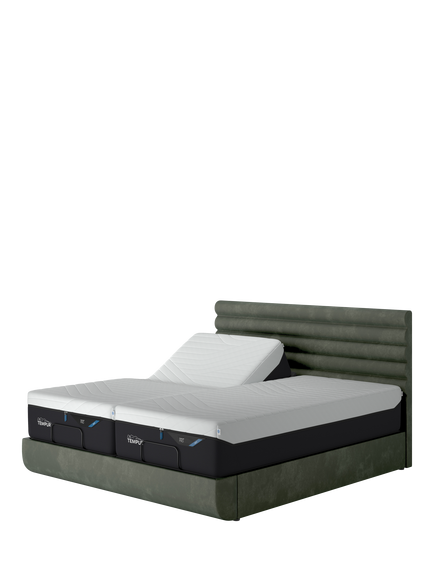 TEMPUR® Arc™ Ergo® Smart Vectra Upholstered Bed Frame, Super King Size, Dark Green