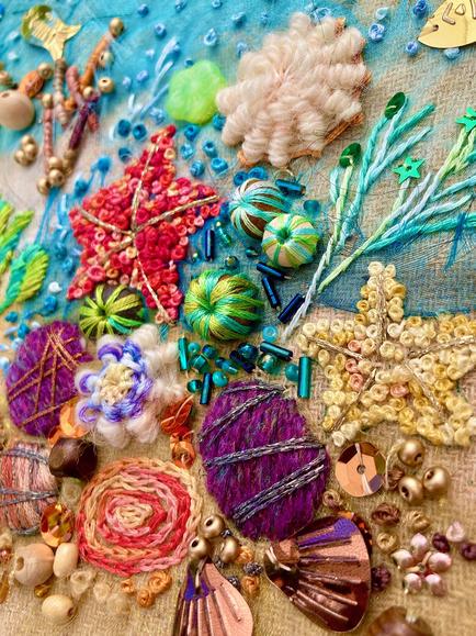 Rowandean Seaside Treasures Embroidery Kit - view 2, Multi