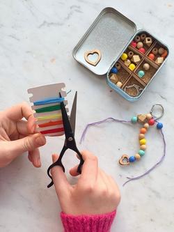 Cotton Twist Tassel Keyring Craft Kit - view 2, Multi