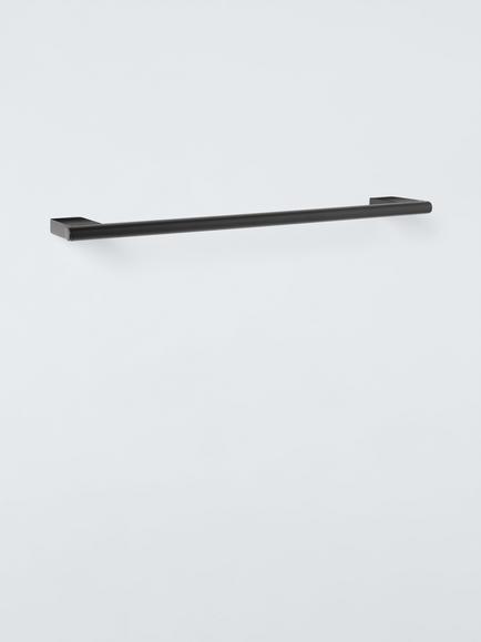 John Lewis Opus Single Towel Rail, 45cm, Black