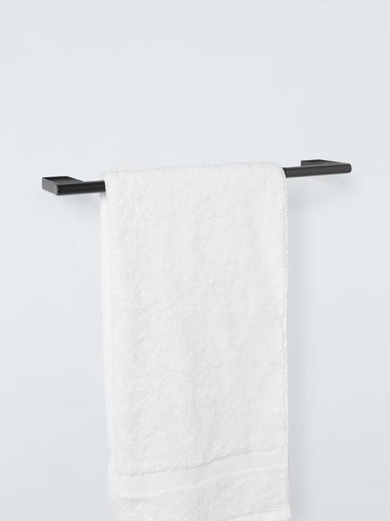 John Lewis Opus Single Towel Rail, 45cm - view 2, Black