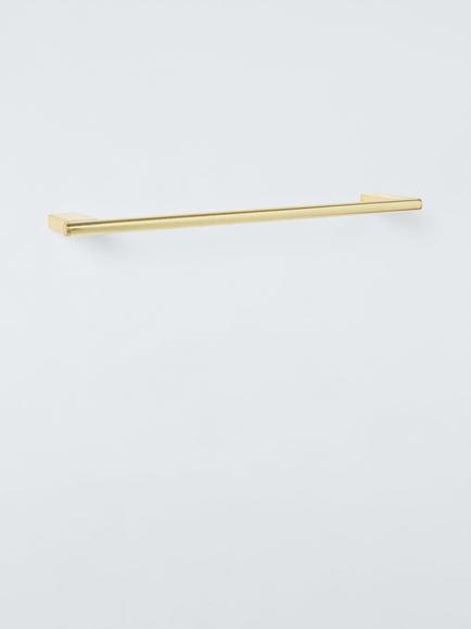 John Lewis Opus Single Towel Rail, 45cm, Brass