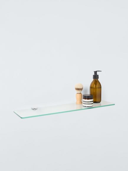 John Lewis Opus Glass Shelf - view 2, Chrome