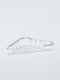 John Lewis Opus Corner Shower Basket, Chrome