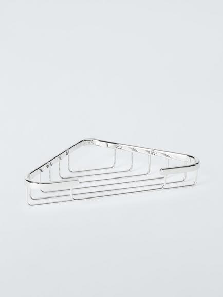 John Lewis Opus Corner Shower Basket, Chrome